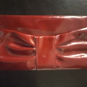 Red clutch purse